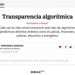 Transparencia algorítmica (Posverdad a debate)